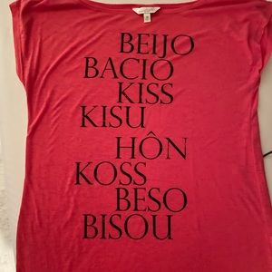 Kiss translation top shirt